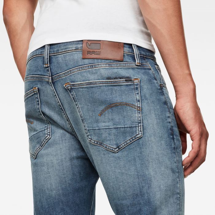 G-Star Raw Jeans - G-Star 3301 Slim Farmer Nadrág Kék Magyarország | QF7K1UL