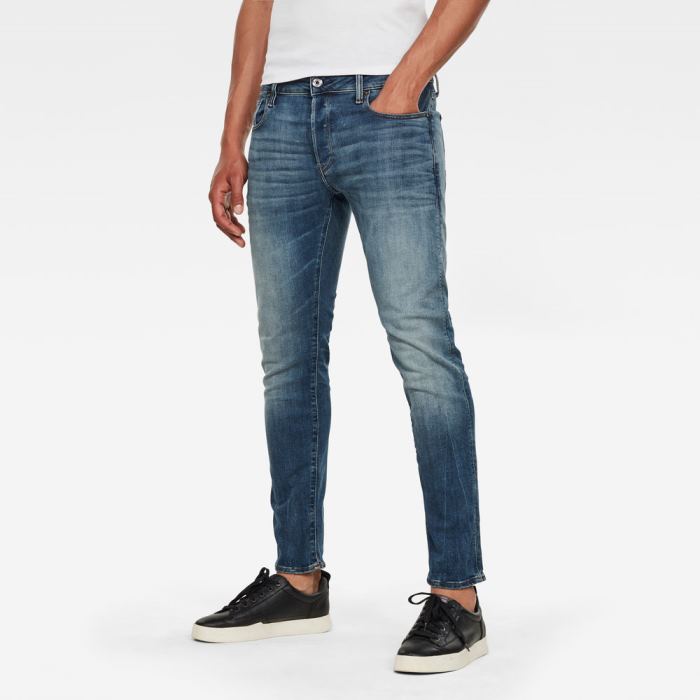 G-Star Raw Jeans - G-Star 3301 Slim Farmer Nadrág Kék Magyarország | QF7K1UL