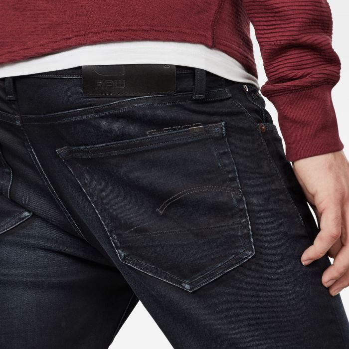 G-Star Raw Jeans - G-Star 3301 Slim Farmer Nadrág Obszidián Magyarország | JZ394S6