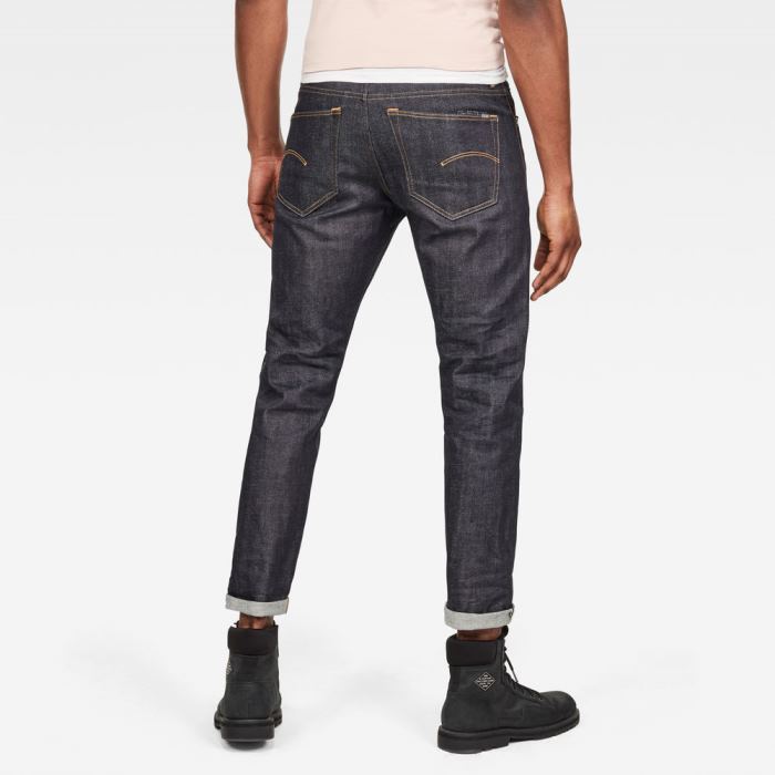 G-Star Raw Jeans - G-Star 3301 Slim Farmer Nadrág Sötétkék Magyarország | LJ7IND4