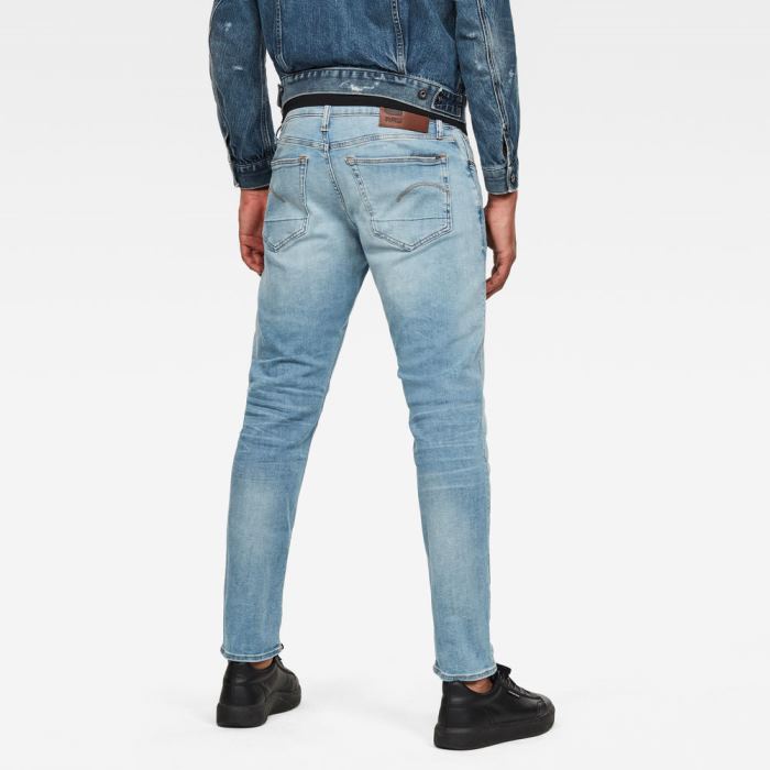 G-Star Raw Jeans - G-Star 3301 Slim Farmer Nadrág Világos Sötétkék Magyarország | DN45C6H