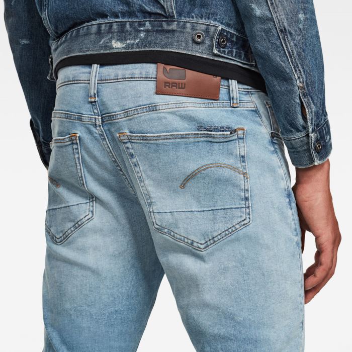 G-Star Raw Jeans - G-Star 3301 Slim Farmer Nadrág Világos Sötétkék Magyarország | DN45C6H