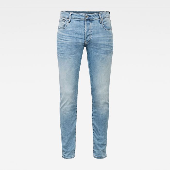 G-Star Raw Jeans - G-Star 3301 Slim Farmer Nadrág Világos Sötétkék Magyarország | DN45C6H