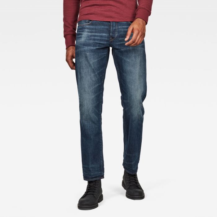 G-Star Raw Jeans - G-Star 3301 Straight Farmer Nadrág Obszidián Magyarország | AXIIJJL