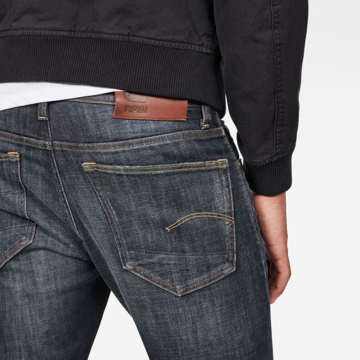 G-Star Raw Jeans - G-Star 3301 Straight Farmer Nadrág Obszidián Magyarország | CDE6B4P