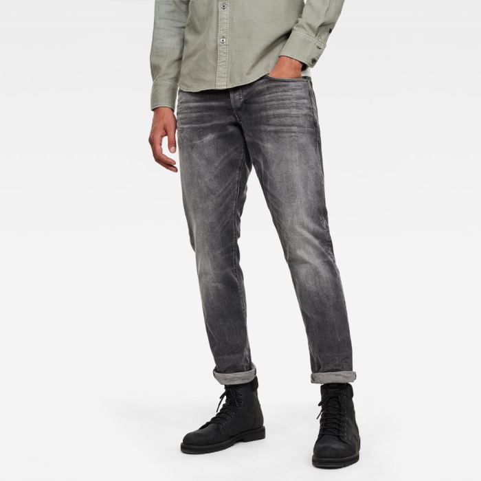 G-Star Raw Jeans - G-Star 3301 Straight Tapered Farmer Nadrág Szürke Magyarország | 2LNXB8F