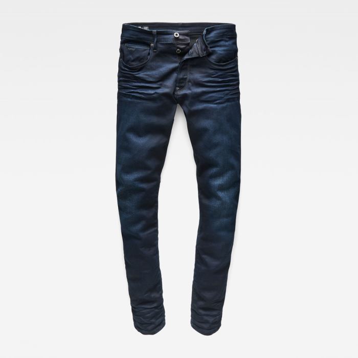 G-Star Raw Jeans - G-Star 3301 Straight Tapered Farmer Nadrág Obszidián Magyarország | MR951LI