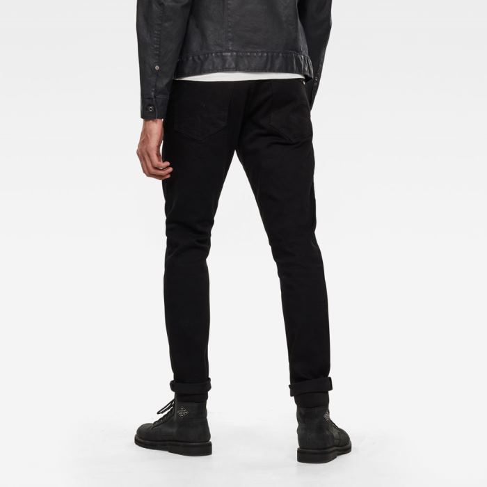 G-Star Raw Jeans - G-Star 3301 Straight Tapered Farmer Nadrág Fekete Magyarország | P1AXYFN