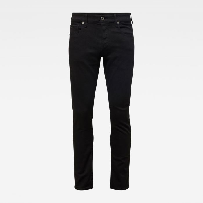 G-Star Raw Jeans - G-Star 3301 Straight Tapered Farmer Nadrág Fekete Magyarország | P1AXYFN