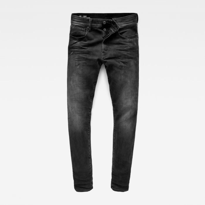 G-Star Raw Jeans - G-Star 3301 Straight Tapered Farmer Nadrág Szürke Magyarország | U650NMV