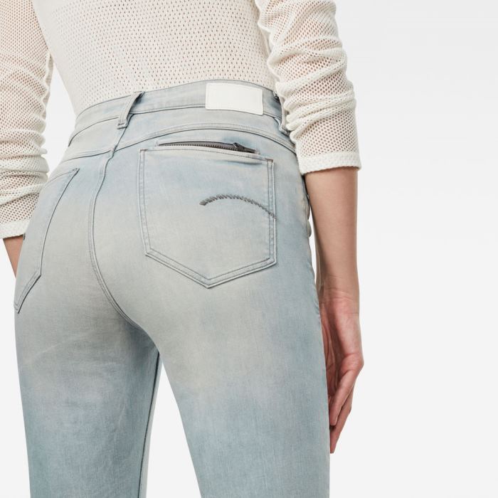 G-Star Raw Jeans - G-Star 4311 Noxer High Straight Farmer Nadrág Kék Világoskék Magyarország | LCQE8KV