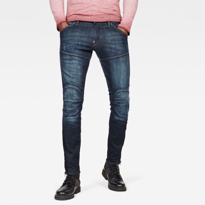 G-Star Raw Jeans - G-Star 5620 3d Ankle Zip Skinny Farmer Nadrág Sötétkék Magyarország | KKJ81FH