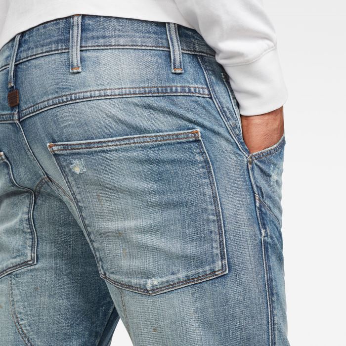 G-Star Raw Jeans - G-Star 5620 3d Straight Farmer Nadrág Kék Fehér Magyarország | 0GEK0HS