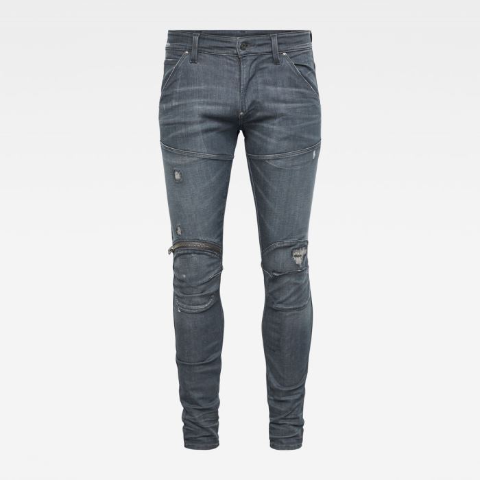 G-Star Raw Jeans - G-Star 5620 3d Zip Knee Skinny Farmer Nadrág Szürke Magyarország | CJZI7NC