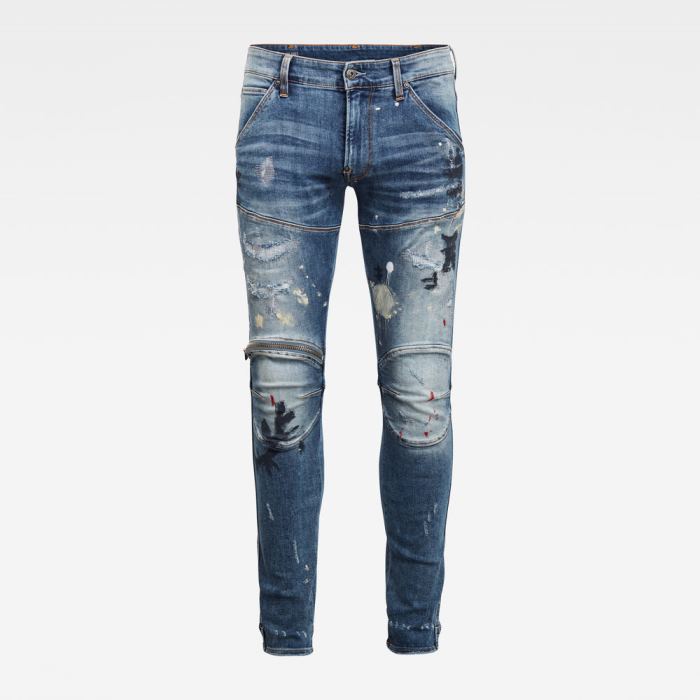 G-Star Raw Jeans - G-Star 5620 3d Zip Knee Skinny Farmer Nadrág Kék Magyarország | T7PP4OK