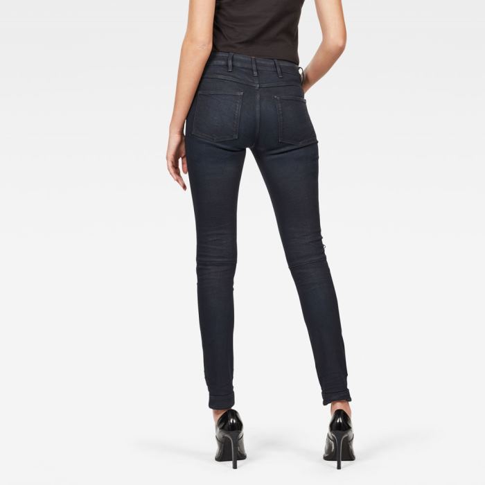 G-Star Raw Jeans - G-Star 5622 Knee Zip High Skinny Farmer Nadrág Sötétkék Magyarország | UCIYSFA