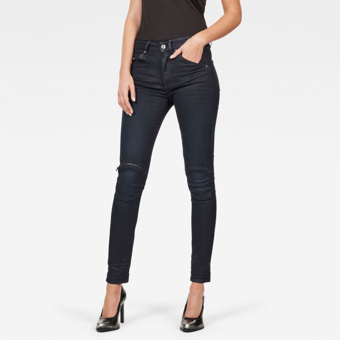 G-Star Raw Jeans - G-Star 5622 Knee Zip High Skinny Farmer Nadrág Sötétkék Magyarország | UCIYSFA