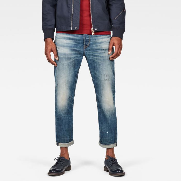 G-Star Raw Jeans - G-Star 5650 3d Relaxed Tapered Farmer Nadrág Kék Fehér Magyarország | FBBYV4D