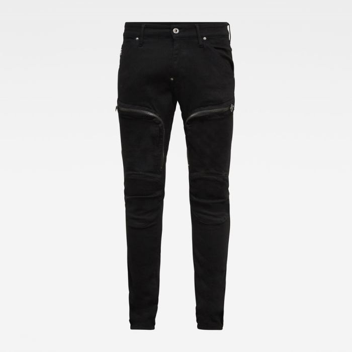 G-Star Raw Jeans - G-Star Air Defence Zip Skinny Farmer Nadrág Fekete Magyarország | NBQU4MQ