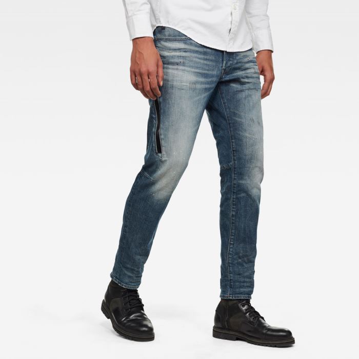 G-Star Raw Jeans - G-Star Citishield 3d Slim Tapered Farmer Nadrág Kék Fehér Magyarország | NDTNPSH