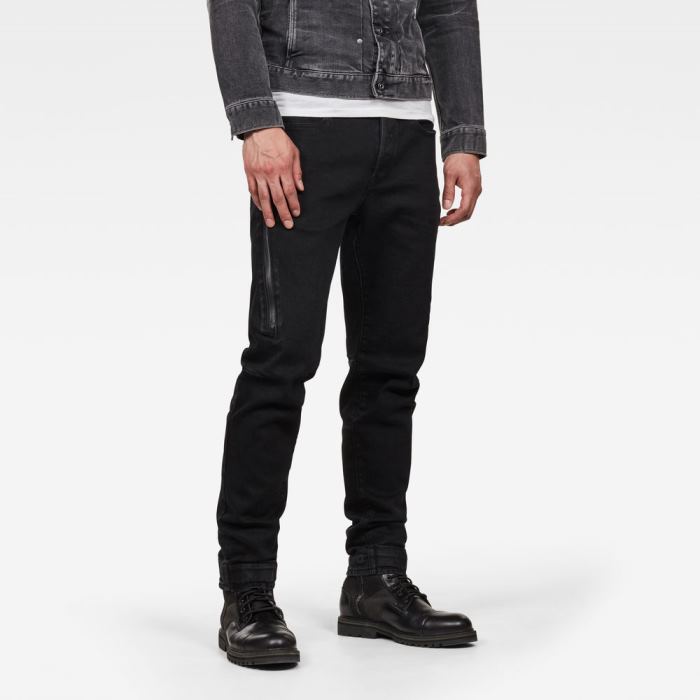 G-Star Raw Jeans - G-Star Citishield 3d Slim Tapered Farmer Nadrág Fekete Magyarország | TXMXI98