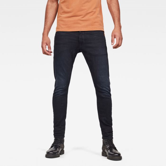 G-Star Raw Jeans - G-Star D-staq 3d Skinny Farmer Nadrág Obszidián Magyarország | P6TFIN4