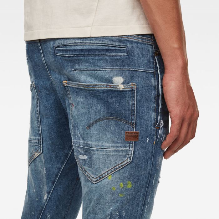 G-Star Raw Jeans - G-Star D-staq 3d Slim Farmer Nadrág Kék Magyarország | GEA5GYL