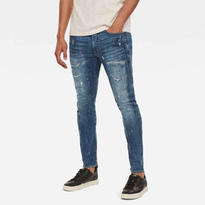 G-Star Raw Jeans - G-Star D-staq 3d Slim Farmer Nadrág Kék Magyarország | GEA5GYL