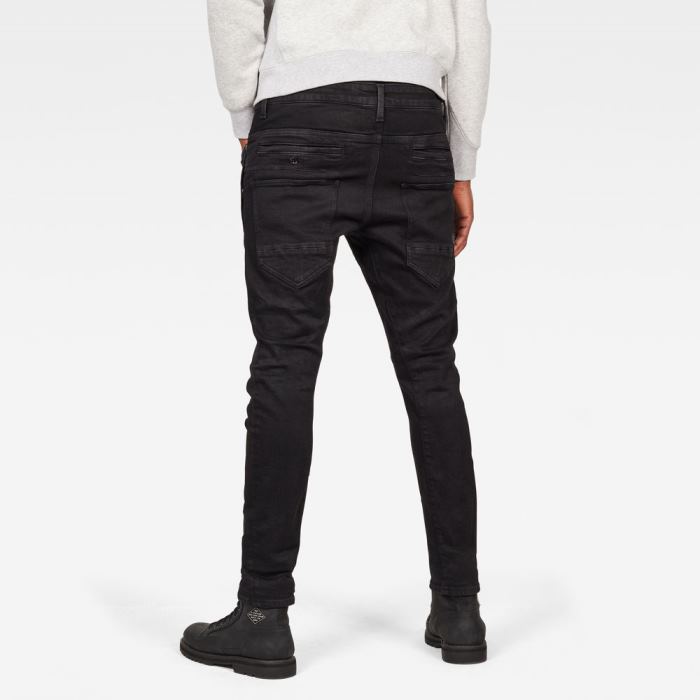 G-Star Raw Jeans - G-Star D-staq 3d Slim Farmer Nadrág Fekete Magyarország | QI0JXEL