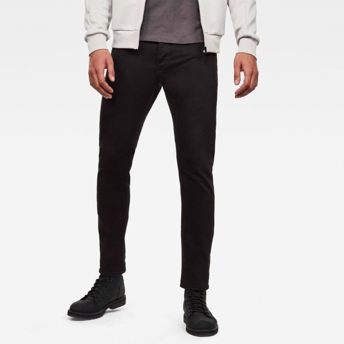 G-Star Raw Jeans - G-Star D-staq 5-pocket Slim Ac Farmer Nadrág Fekete Magyarország | Z0KHVXZ