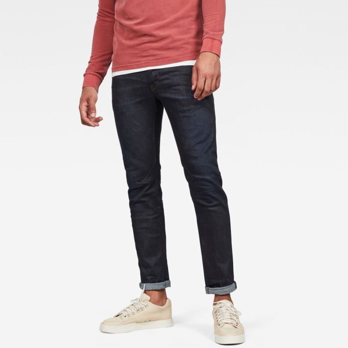 G-Star Raw Jeans - G-Star D-staq 5-pocket Slim Farmer Nadrág Obszidián Magyarország | 6IGK2OL