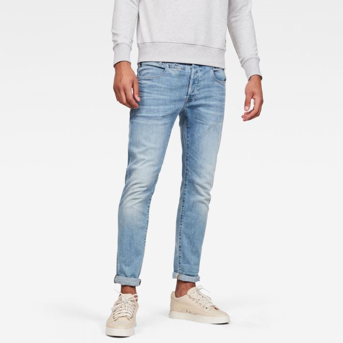 G-Star Raw Jeans - G-Star D-staq 5-pocket Slim Farmer Nadrág Világos Sötétkék Magyarország | YFTJD9K