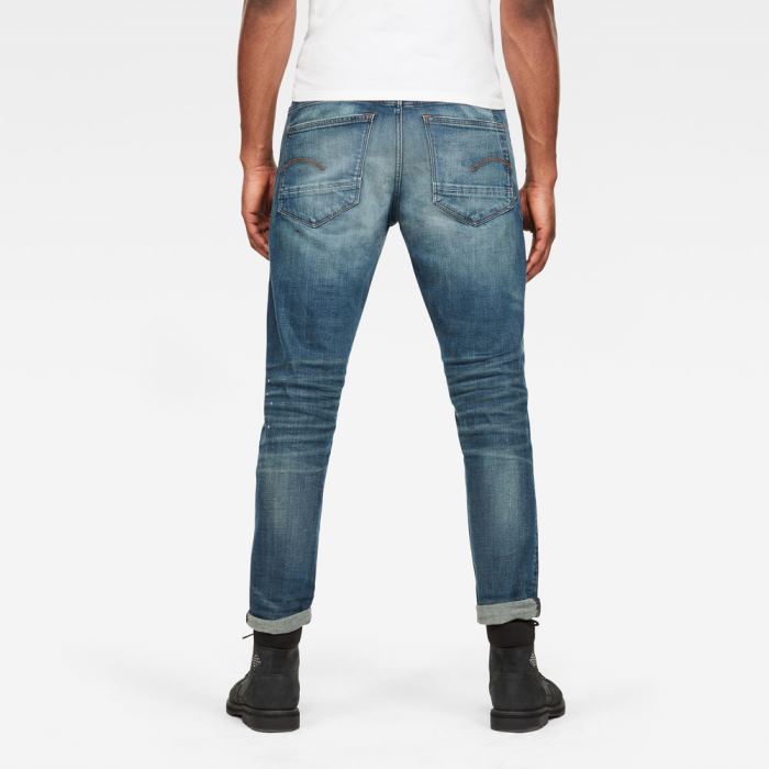 G-Star Raw Jeans - G-Star G-bleid Slim Farmer Nadrág Kék Fehér Magyarország | K791VD8