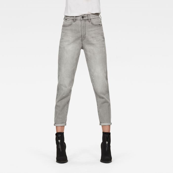 G-Star Raw Jeans - G-Star Janeh Ultra High Mom Ankle Farmer Nadrág Szürke Magyarország | GTZHLJF