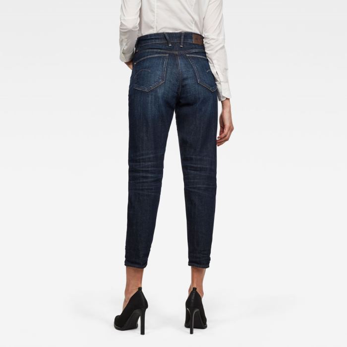 G-Star Raw Jeans - G-Star Janeh Ultra High Mom Ankle C Farmer Nadrág Mélykék Magyarország | QWBIA5D