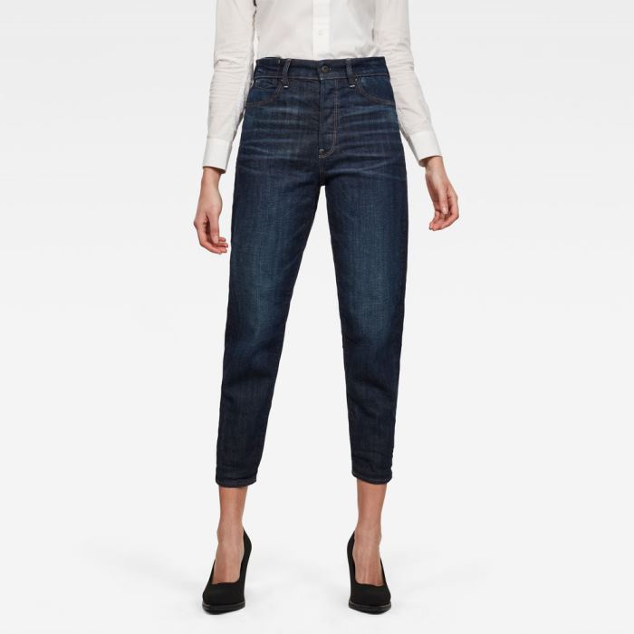 G-Star Raw Jeans - G-Star Janeh Ultra High Mom Ankle C Farmer Nadrág Mélykék Magyarország | QWBIA5D