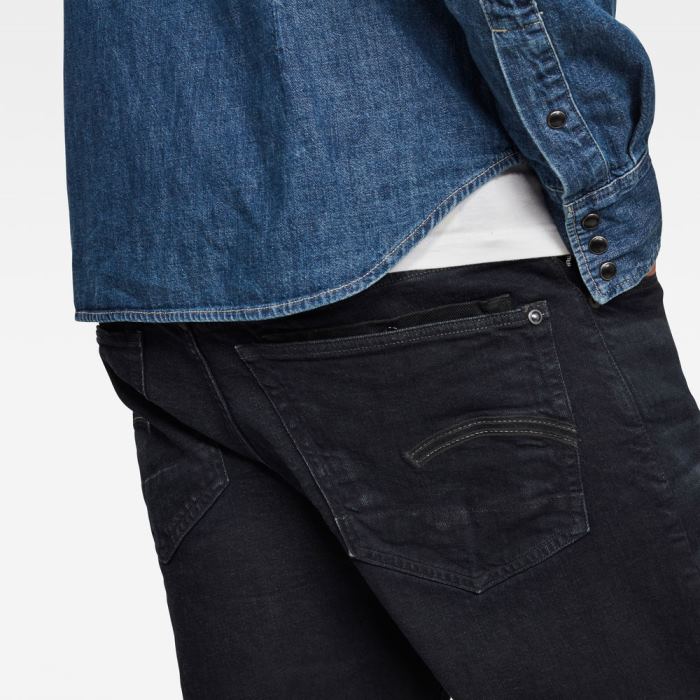 G-Star Raw Jeans - G-Star Kilcot Straight Tapered Farmer Nadrág Fekete Magyarország | 33PTD6K