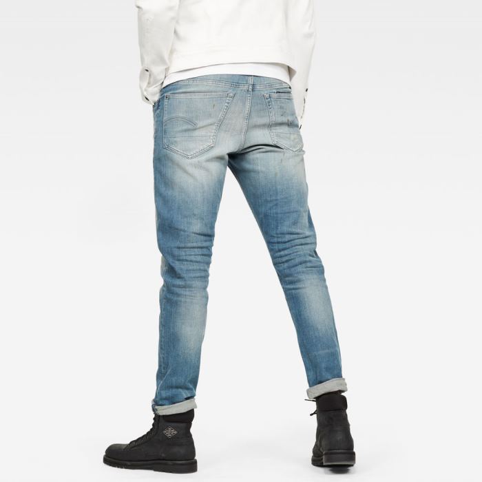 G-Star Raw Jeans - G-Star Kilcot Straight Tapered Farmer Nadrág Kék Fehér Magyarország | AQ41B7D