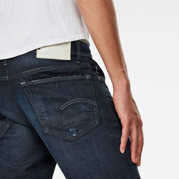 G-Star Raw Jeans - G-Star Kilcot Straight Tapered Farmer Nadrág Sötétkék Fehér Magyarország | R96N6KR