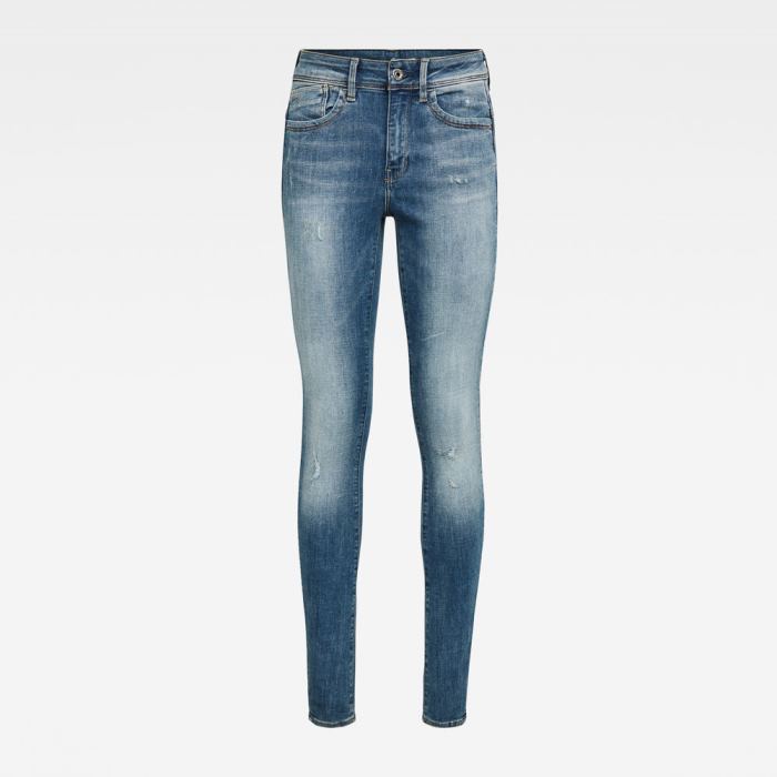 G-Star Raw Jeans - G-Star Lhana High Super Skinny Farmer Nadrág Kék Magyarország | 7PBO7KG