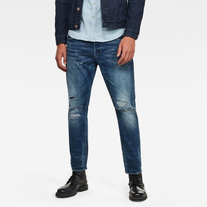 G-Star Raw Jeans - G-Star Loic N Relaxed Tapered Farmer Nadrág Kék Magyarország | 4RGAXNN