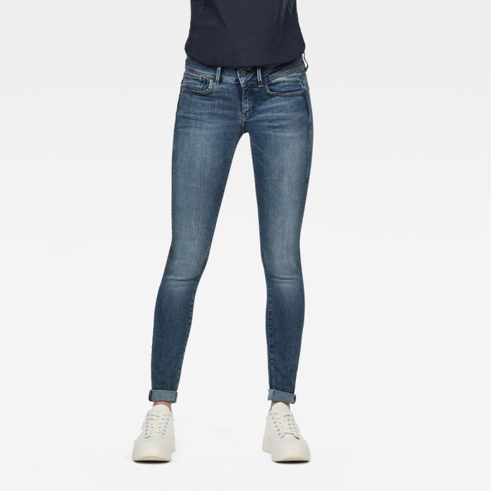 G-Star Raw Jeans - G-Star Lynn D-mid Super Skinny Farmer Nadrág Kék Magyarország | EB5VKPR