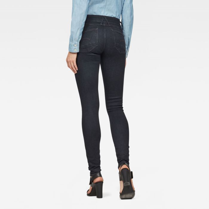 G-Star Raw Jeans - G-Star Lynn D-mid Super Skinny Farmer Nadrág Sötétkék Magyarország | LA3ZDXK