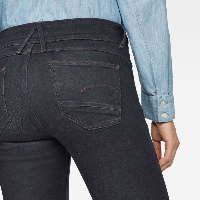 G-Star Raw Jeans - G-Star Lynn D-mid Super Skinny Farmer Nadrág Sötétkék Magyarország | LA3ZDXK