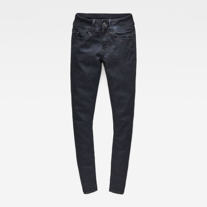 G-Star Raw Jeans - G-Star Lynn D-mid Super Skinny Farmer Nadrág Sötétkék Magyarország | LA3ZDXK