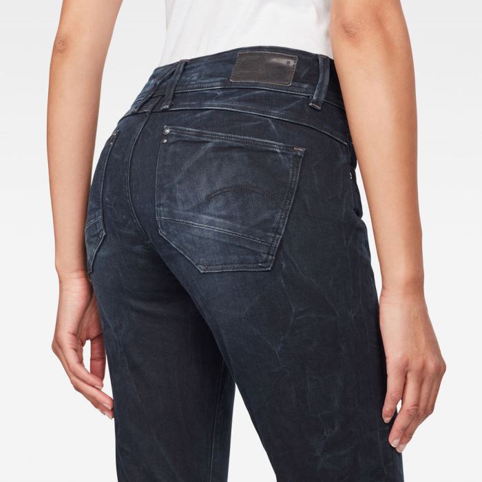 G-Star Raw Jeans - G-Star Lynn Mid Derekú Skinny Farmer Nadrág Obszidián Magyarország | 2IVSN0J