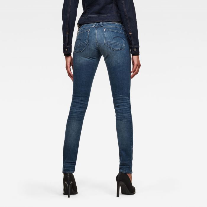 G-Star Raw Jeans - G-Star Lynn Mid Derekú Skinny Farmer Nadrág Égszínkék Magyarország | 2YX7GSK