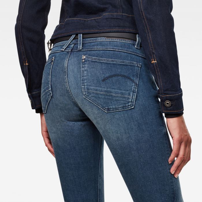 G-Star Raw Jeans - G-Star Lynn Mid Derekú Skinny Farmer Nadrág Égszínkék Magyarország | 2YX7GSK