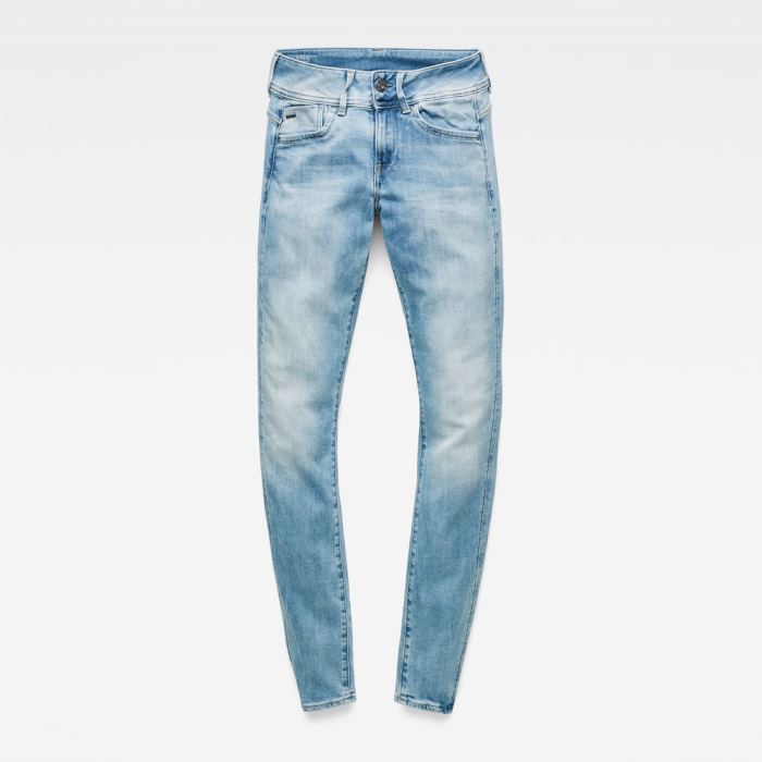 G-Star Raw Jeans - G-Star Lynn Mid Derekú Skinny Farmer Nadrág Kék Magyarország | 3QMJ468