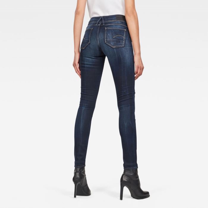 G-Star Raw Jeans - G-Star Lynn Mid Derekú Skinny Farmer Nadrág Kék Magyarország | AWRRB1N